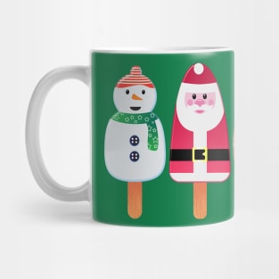 Christmas Snowman, Santa And Gingerbread Man Mug